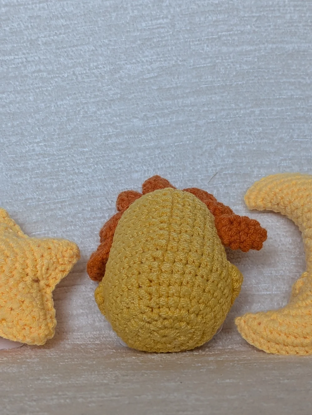 Positive Sun  Star And Moon Crochet Plush - Yellow & Orange All 3 - Picture 4 of 10